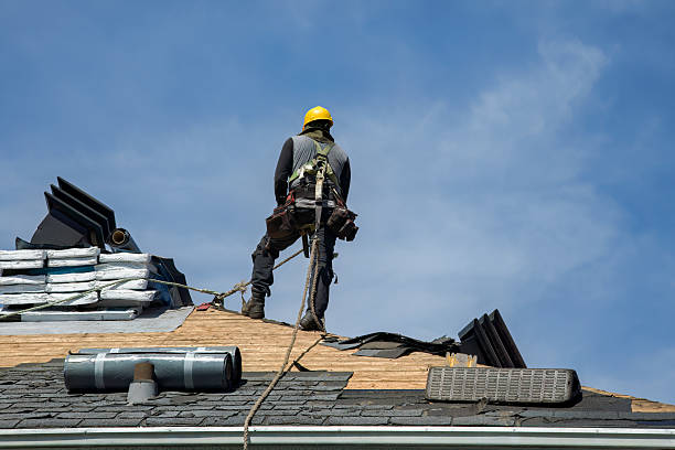 Professional Roof Replacement technician working in Elberfeld, IN